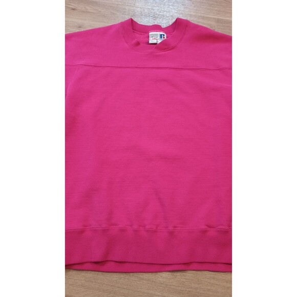 Vintage USA Russell Sweatshirt Mens Medium Pink Reverse Weave Fleece Crew Neck - Picture 3 of 16